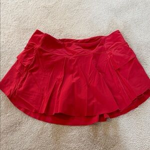 Elegant Red Skater Skirt